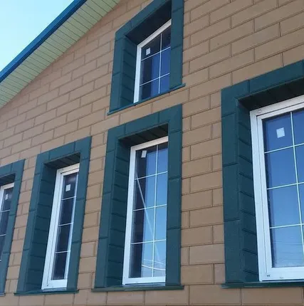 Фото №0 Фасадная плитка термодекор мелкой фракции, цвет натуральный 555*180*20 мм