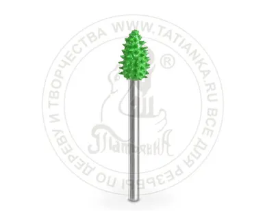 фото 32F18-50 - Пламя, Ø хвостовика 2,3мм, Ø фрезы X 5,5мм, L фрезы 10мм (coarse) SUB-32F18-50