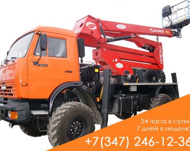 фото Аренда Автовышки 28м. Камаз вездеход 4x4