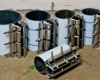 фото ремонтные хомуты. муфты зажимные