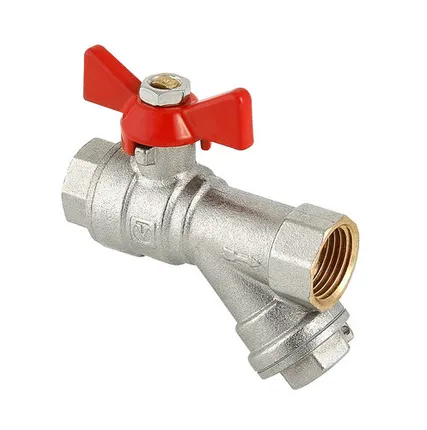 Фото №0 Кран шар. с фильтром 1/2" Valtec г/г бабочка (8/96)