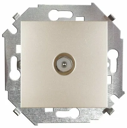 Фото №0 Механизм розетки TM Simon 15 одиночн. слоновая кость