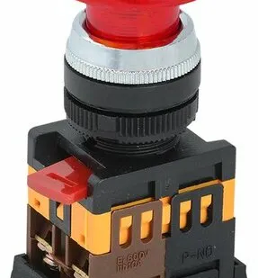 фото Кнопка AELA-22 "Грибок" красный d22мм 1з 1р BBG20-A...