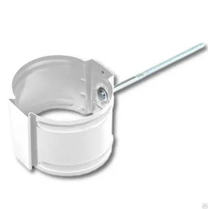 Фото №0 Держатель трубы (на кирпич) (белый)