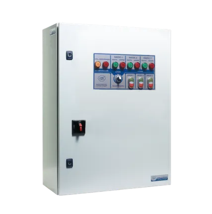 Фото №0 Шкаф управления 3 дренажными насосами, пуск электродвигателей от УПП Грантор АЭП40-010-54КП-33УБ (EA08E92546)