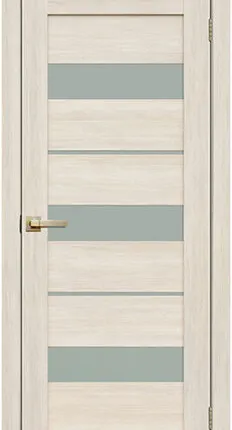 Фото №0 Дверь межкомнатная 200 (La Stella) стекло матовое, экошпон, Ясень снежный 2000х600мм