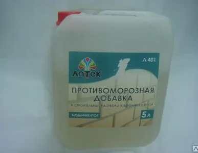 фото Противоморозная добавка в цементный раствор "Латек" 5 л