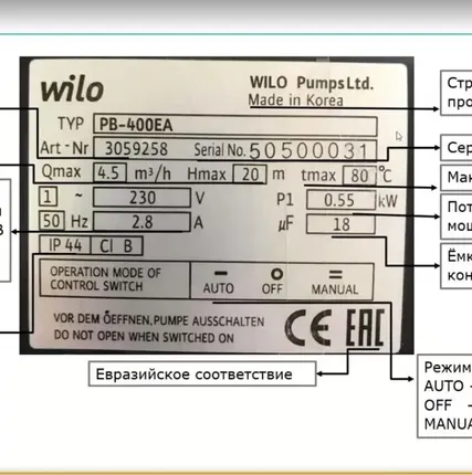 Фото №2 Насос повысительный Wilo PB-088 EA