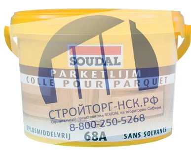 фото Паркетный клей 68А Soudal на основе ПВА дисперсии 5 кг (100064)