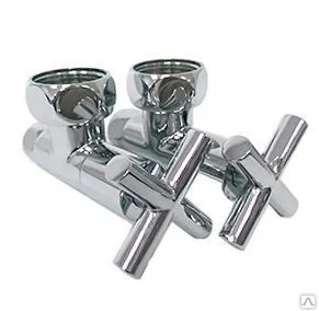 Фото №0 Вентиль для полотенцесушителя угловой "TIM" 1" х 1/2"