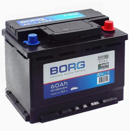 Фото №0 Аккумулятор BORG Standard 60 Ач о.п. (ТУРЦИЯ)