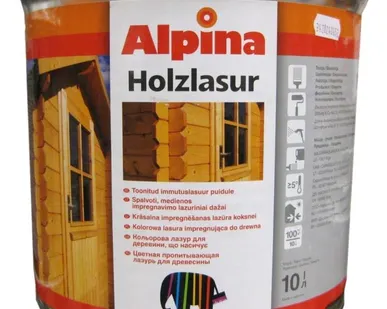фото Лазурь для дерева Сосна Alpina Holzlasur 0,75 л