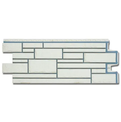 Фото №0 Фасадная панель Grand Line Камелот Премиум пломбирная (RAL 7004) 1107*423мм (раб.р-р 992*392 мм)