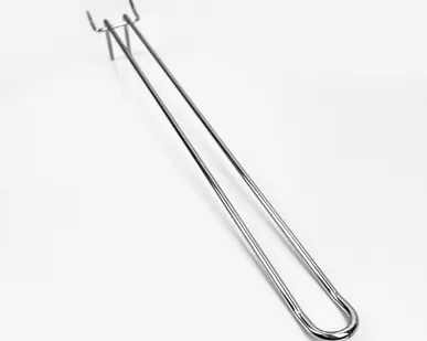 фото Крючок на перфорацию двойной (еврокрючок) L=400мм d=4,8мм шаг 50мм, хром