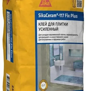 фото Клей SikaCeram-117 Fix Plus 25 кг. для плитки и керамогранита (С1)