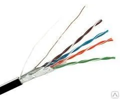 Фото №0 Кабель FTP 4PR 24 AWG кат. 5e, внешний, экранированный, REXANT