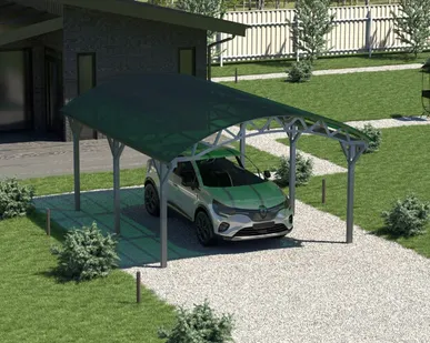 фото Арочный навес №8 из поликарбоната 4,2х6,3 м