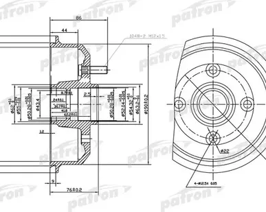 фото PDR1059 Барабан тормозной