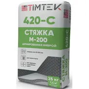 фото Стяжка М-200 армир фиброй TimTek 420-С10-200мм,тёплый пол 25кг (60шт /пал)