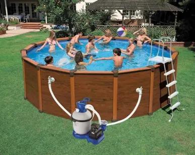 фото Каркасный бассейн Intex Sequoia Spirit Wood-Grain Pool 
569х135см 28392