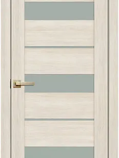 фото Дверь межкомнатная 200 (La Stella) стекло матовое, экошпон, Ясень снежный 2000х600мм