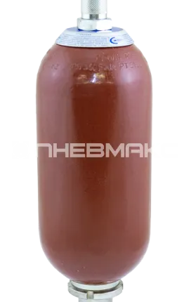 Фото №0 AS5P360CA7V-11-C0C0/0 - Пневмогидравлический баллонный аккумулятор, V=5л, Рмакс=360бар, G1"1/4, (NBR, -20*С...+85*С) + серт EAC