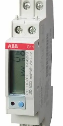 Фото №0 C11 110-301 Счетчик 1-фазный, 1-тарифный, активной энергии, класс точности 1, прямого включения 5(40)А ABB, 2CMA103572R1000