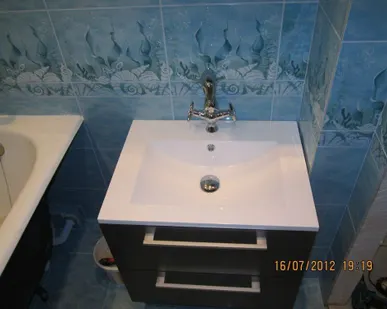 фото Кафельные работы. Санузел под ключ.