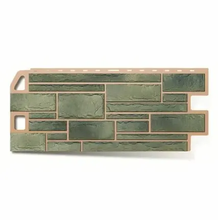 Фото №0 Цокольный сайдинг альта-профиль - коллекция "камень", малахит