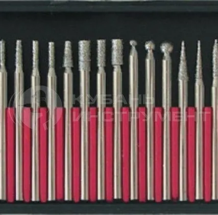 Фото №0 Шарошки, усиленная сталь 70, с алмазным напылением, набор 20шт, FIT F 36485