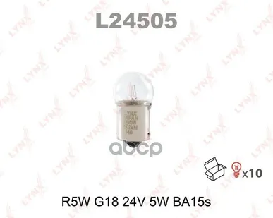 фото Лампа R5w 24V Ba15s Hcv LYNXauto арт. L24505