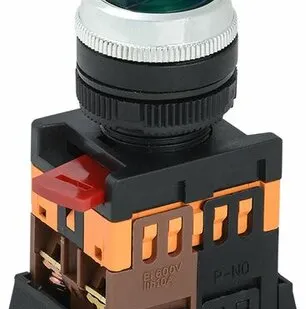 фото Переключатель АNС-22-2 на 2 фикс.полож.зеленый неон/...