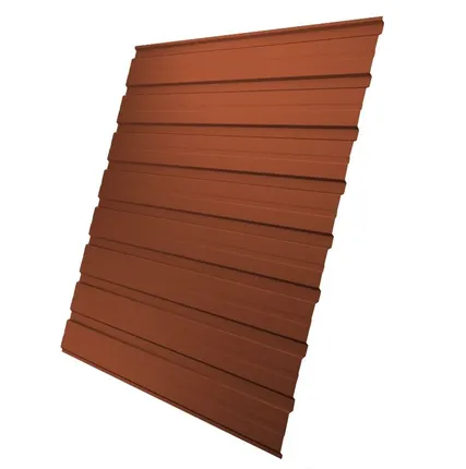 Фото №0 Профнастил С10В Grand Line 0,5 PurLite Мatt RAL 8004 терракота