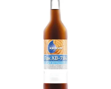 фото Лак ХВ-784 клён 0.5л /Крафор/