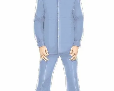 фото Выкройка: зеленая шелковая рубашка от 1 шт.