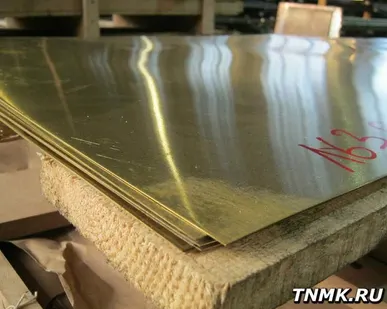 фото Лист латунный 1.2х600х1500 мм ЛС59-1 ГОСТ 2208-2007