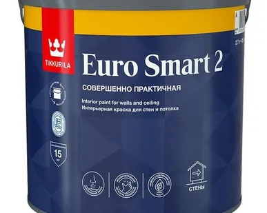 фото КРАСКА "EURO SMART-2" 9 ИНТЕРЬЕРНАЯ "ТИККУРИЛА"