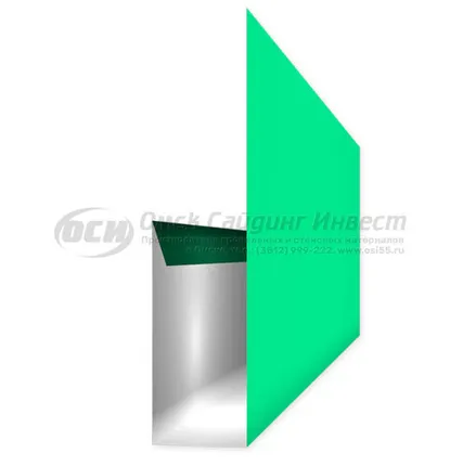 Фото №0 Финишная планка (сайдинг корабельная рейка) RAL 6029 (Мята)