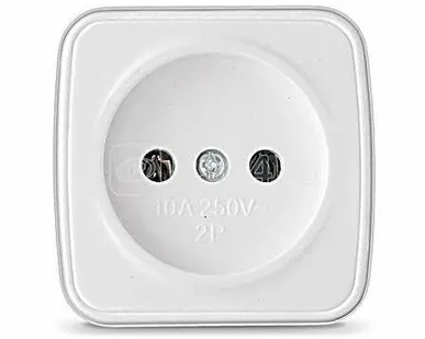 фото О/У Розетка 1-ая Белый Электра Союз