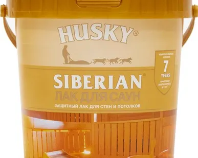 фото Лак HUSKY Лак для отделки саун HUSKY SIBERIAN 0,9 л полуматовый