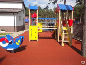 Фото №0 Бесшовное покрытие из резиновой крошки