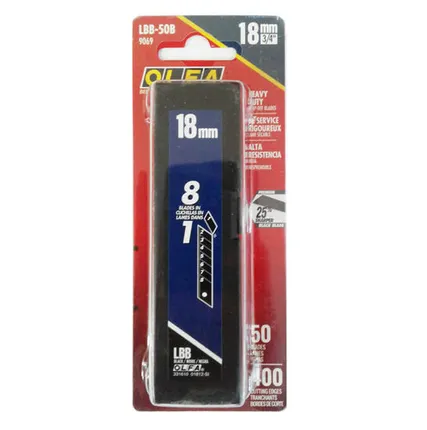 Фото №0 OLFA Сменные лезвия OLFA LBB-50B 18мм BLACK MAX, 50 шт.