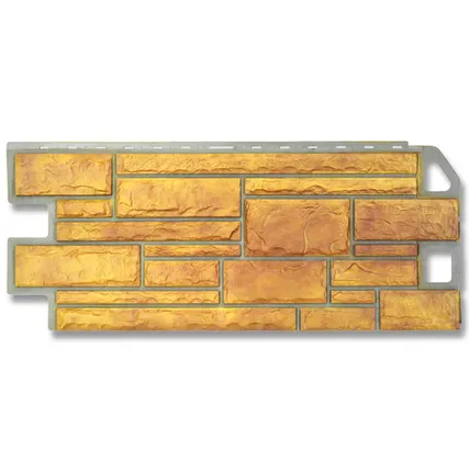 Фото №0 Фасадная панель (АП) "КАМЕНЬ" Бежевый 1140*480 мм (раб.размер 1010*450)