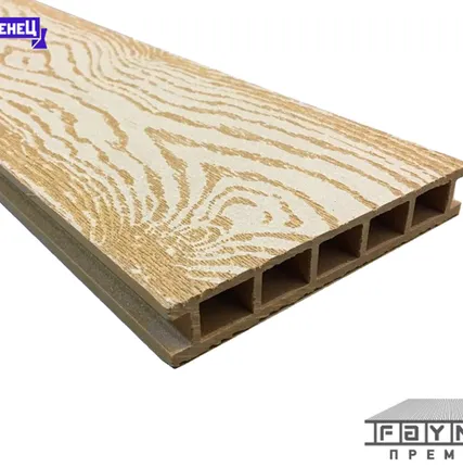 Фото №0 Террасная доска из ДПК Faynag "Albero" цвет: Тик, 152x24 мм (цена м2)