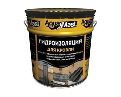 фото Мастика битумно-резиновая AQUAMAST, ведро 18 кг