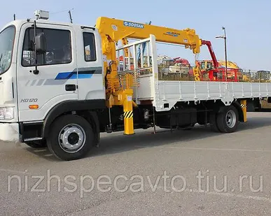 фото Бортовой грузовик с манипулятором hyundai hd120 с кму soosan scs335