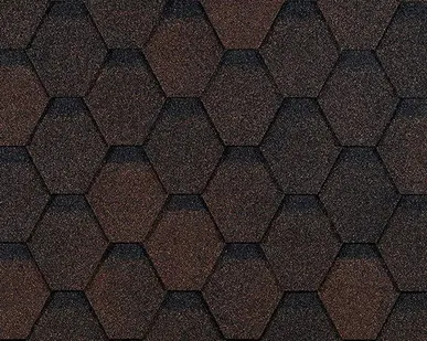 фото Гибкая черепица Docke Eurasia Шестигранник Коричневый