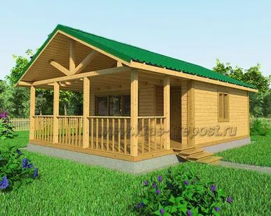 фото Баня из бруса 6.5×9 № 77 Ниоба