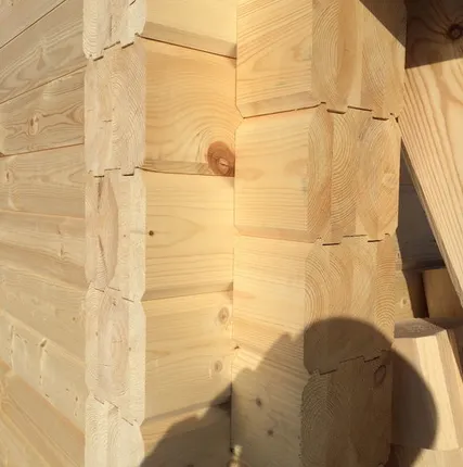 Фото №0 Клееный брус с запилами по проекту сечением 185х200
