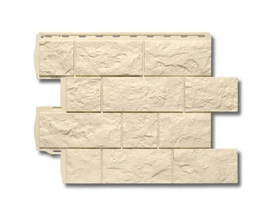 фото Фасадная панель (АП) Туф ЭКО Кремовый 800*590*26 мм (раб.размер 680*560)